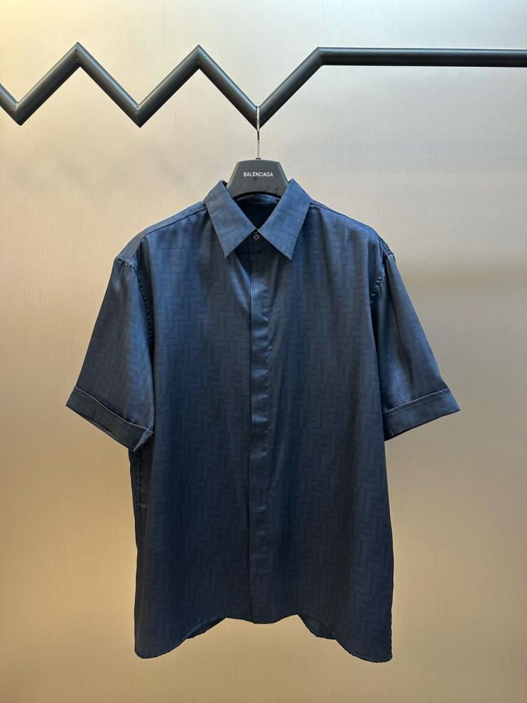 Fendi Men's Summer Set, Shorts and FF Print Shirt, Black