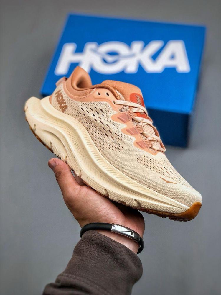 HOKA Kawana Road Unisex Running Shoe, Soft Pink Beige - E