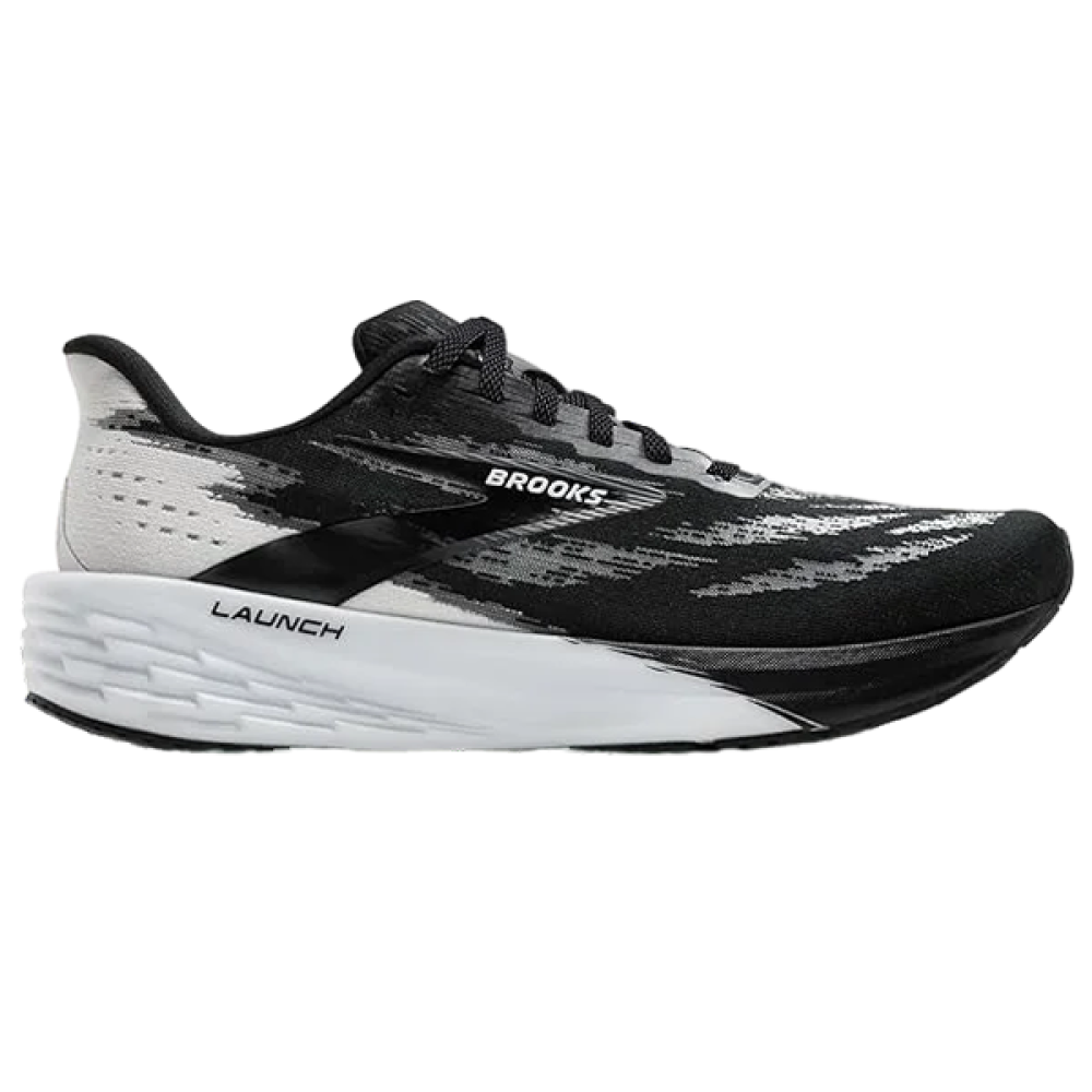 Brooks Launch 11 Unisex Canvas Shoe in Black and White
