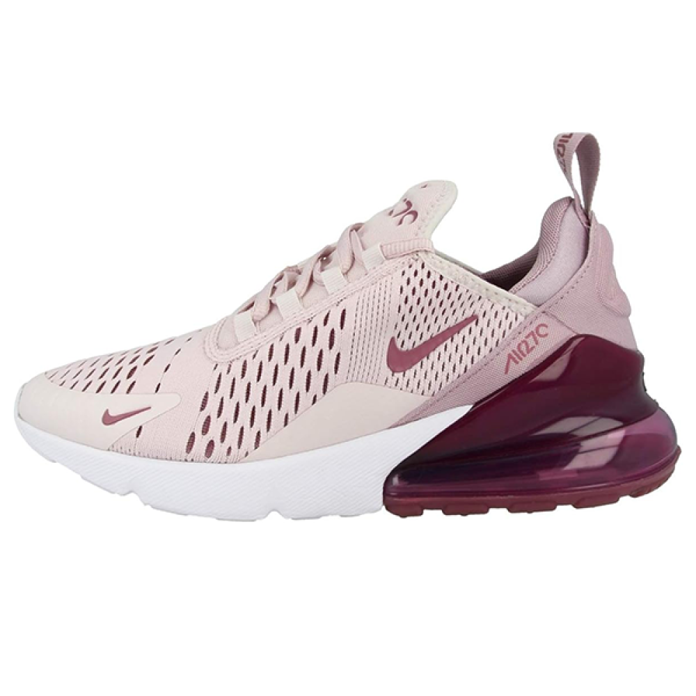 Nike Air Max 270 Women's Sneaker in Pink Burgundy Mesh - E