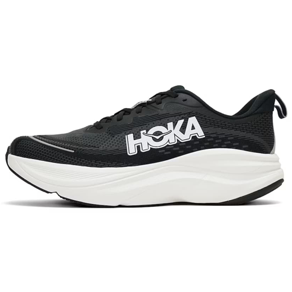 Hoka Sky Flow Black White Unisex Sports Shoes E-SEVEN STORE