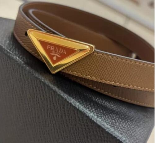 Prada Women’s Belt Prada triangle-logo Leather Belt | Brown | FARFETCH RO