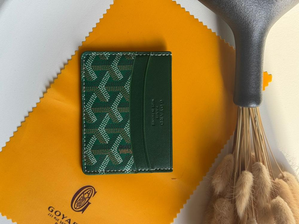 Goyard Men's Pocket Wallet Small Card Organizer Green - E-SEVEN STORE