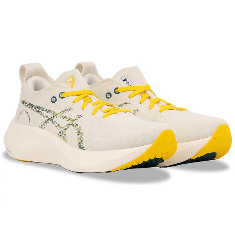 Skeeks Gel Nimbus 26 Mirai Unisex White Yellow Sports