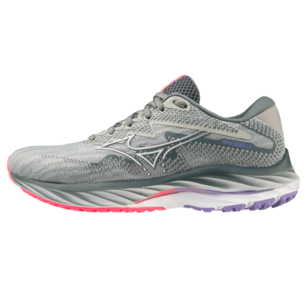 Mizuno Wave Rider Women's Shoes - Grey/Pink