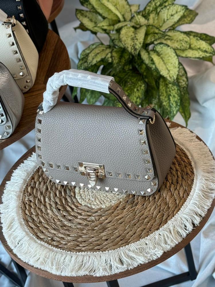 Valentino Women's Bag 23cm with Handle and Shoulder Strap, Grey