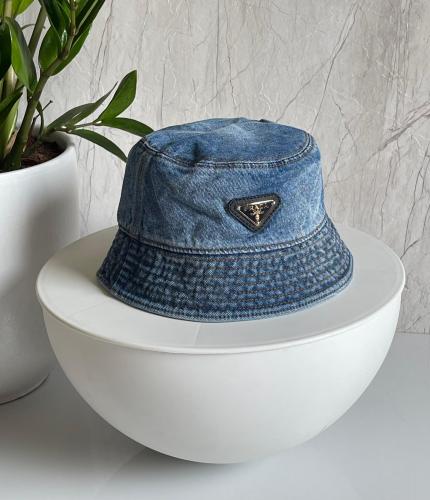 PRADA デニム バケットハット インディゴブルー S 帽子 09e5f49a-9d43-47ba-b358-