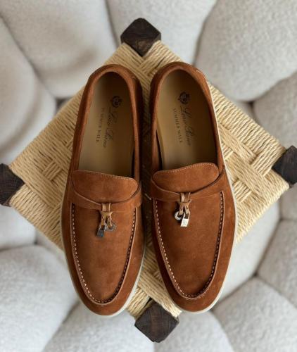 Loro Piana☆美品☆ Loro Piana Women's Flat Shoes in Dark Honey - E-SEVEN STORE