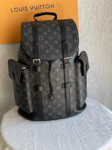 ルイビィトン Louis Vuitton Discovery Monogram Backpack Grey - E-SEVEN STORE