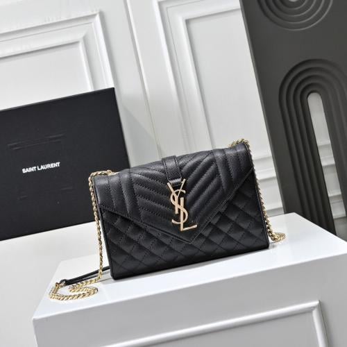 Saint Laurent NIKI leather bag, 22 cm, gray, high quality | ESEVEN