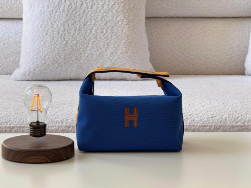 Hermes Pride 28cm Shoulder Bag in Navy Blue Orange - E-SEVEN STORE