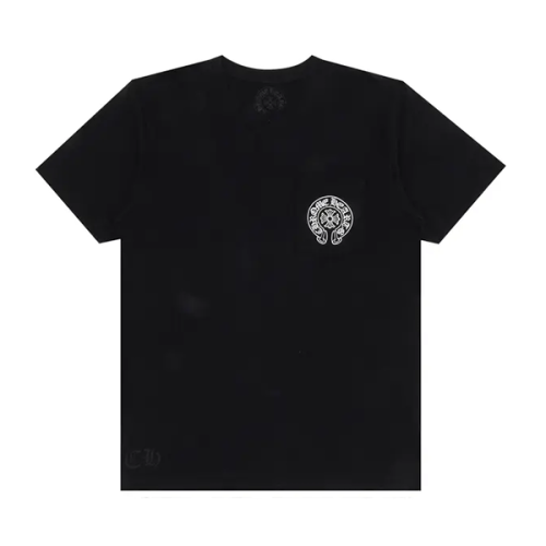 Chrome Heart Men's Black T-Shirt with White Logo | ESEVEN STORE