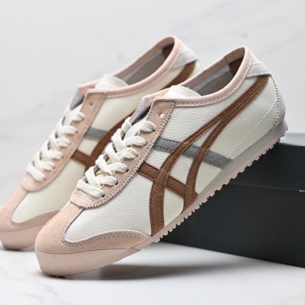 Onitsuka Tiger Mexico 66 Velvet Sneaker Beige Brown and Grey - E