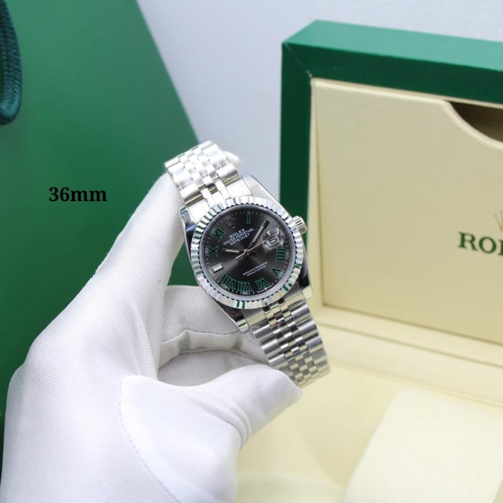 Rolex Datejust Ladies Silver Black Fashion Watch