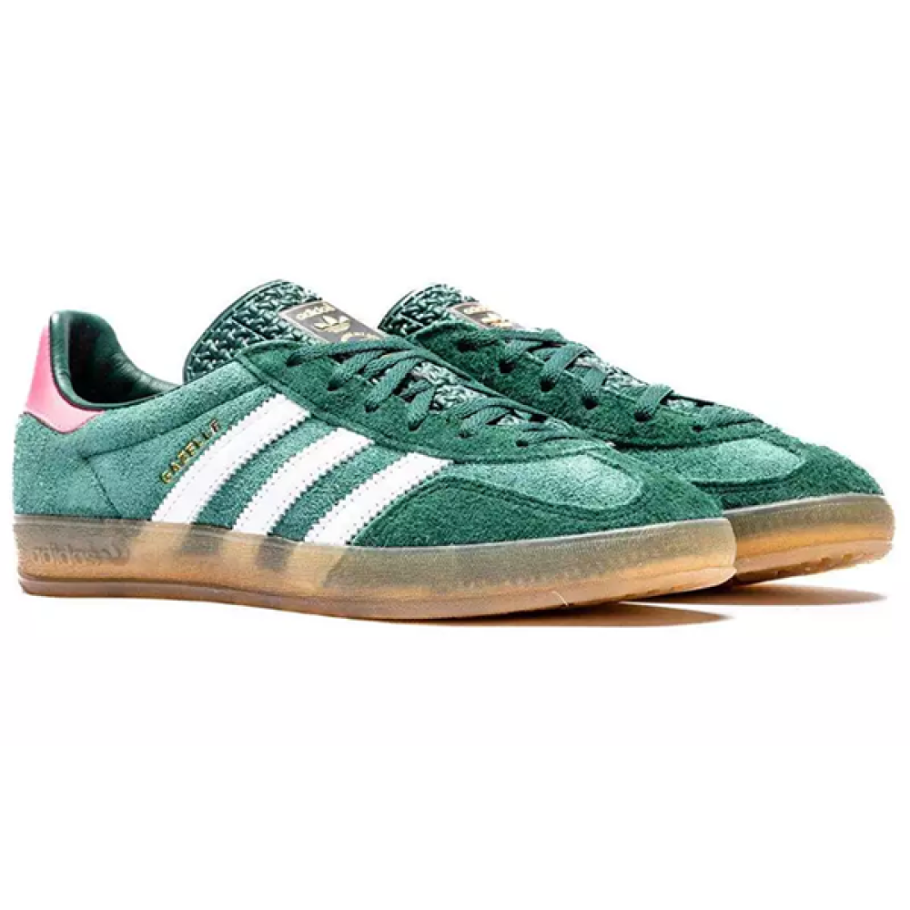 ジミー Adidas Gazzelle Green Pink Unisex Sports Shoes - E-SEVEN STORE
