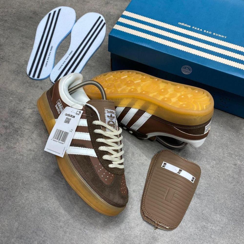 Adidas Gazelle X Bad Bunny Men's Shoes Brown White - E-SEVEN