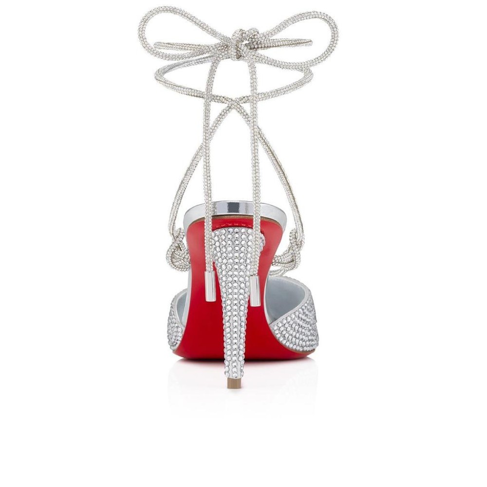 Christian Louboutin♡グリッターシルバーサンダル Christian