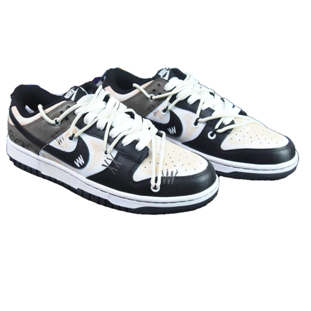 バッグ Nike Dunk Low Black Grey White Unisex Walking Shoe - E-SEVEN