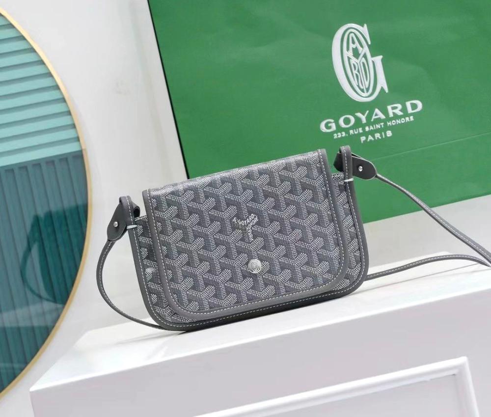 Goyard Women's Crossbody Bag with Brand Logo Print, Grey - E