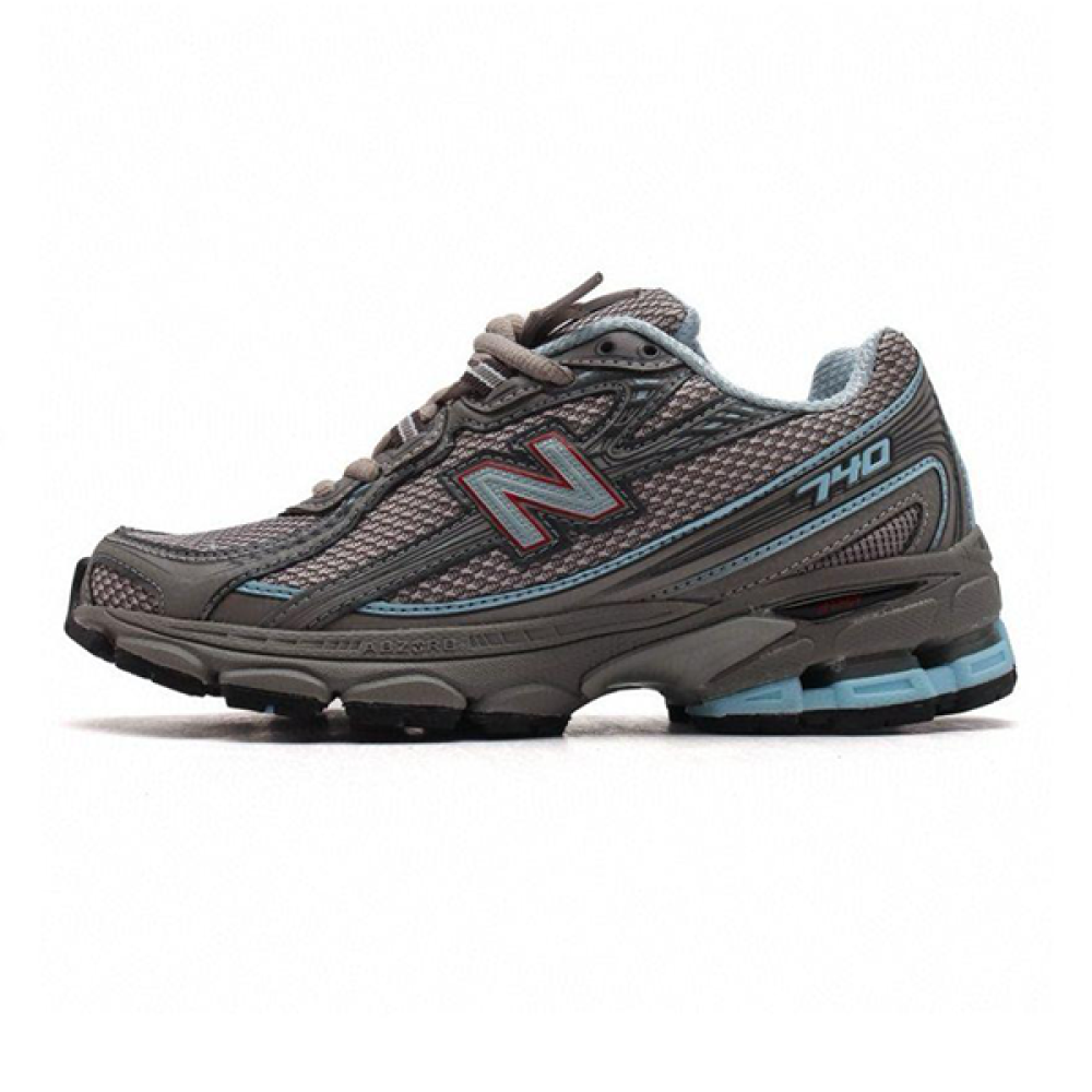 New Balance 740 Unisex Shoes, Dark Grey and Blue