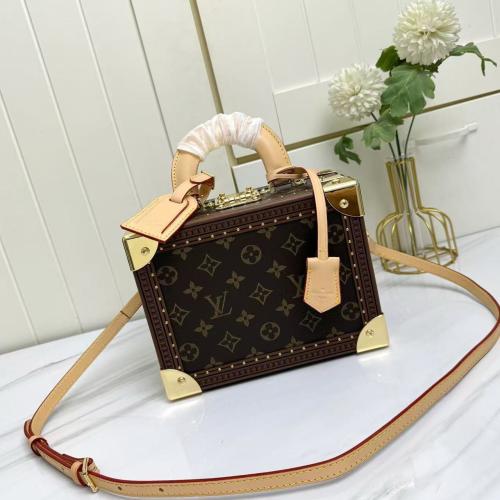 Louis Vuitton Large Beige Luggage with Brand Print - E-SEVEN STORE