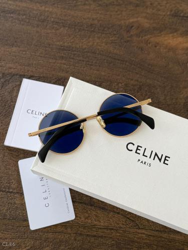 CELINE ネイビー サングラス Celine Sunglasses in Navy Blue and Gold - E-SEVEN STORE