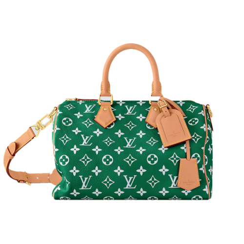 Louis Vuitton speedy バッグ Louis Vuitton Speedy P9 Bandolier 25cm Green Bag - E-SEVEN STORE