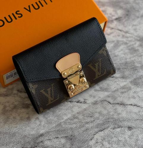 Louis Vuitton Women's Black Flap Wallet - E-SEVEN STORE