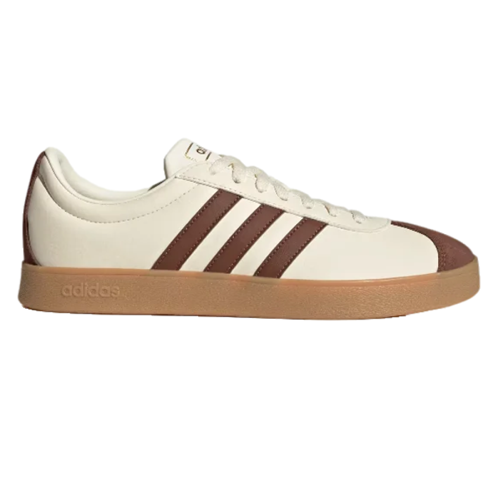 Adidas Men's VL Court Sneakers in Ivory Brown E-SEVEN STORE