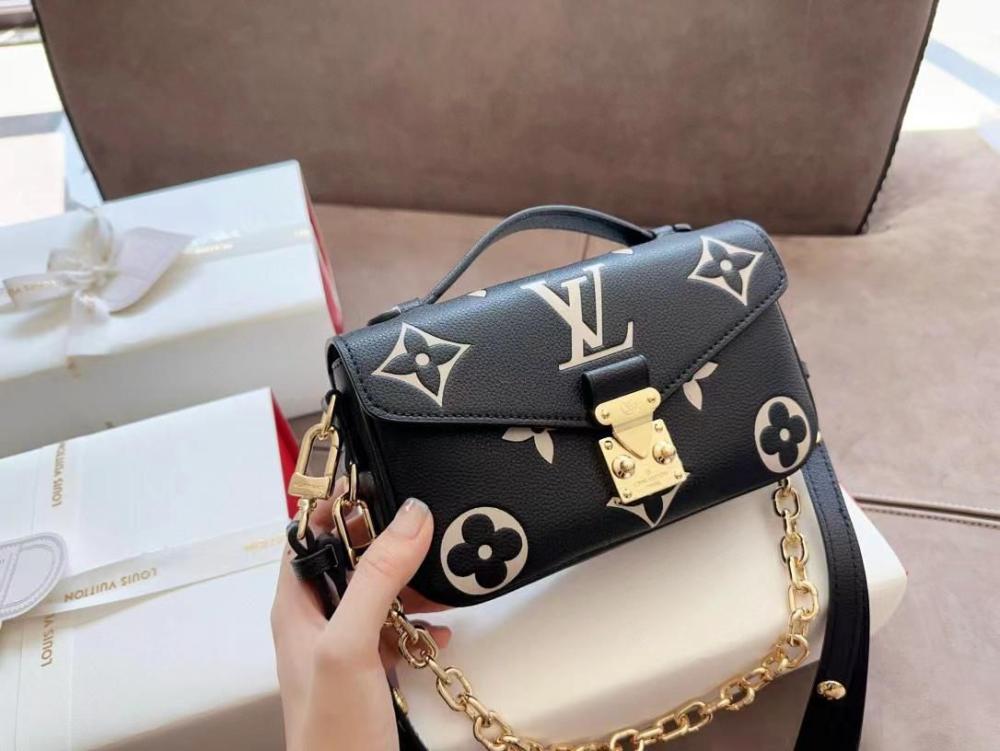 حقيبة نسائية لويس فيتون ميتيس 21 سم مونوغرما اسود وابيض