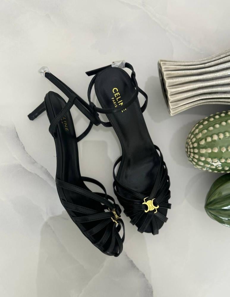 Celine Women's Low Heel Comfort Sandal in Black - E-SEVEN STORE