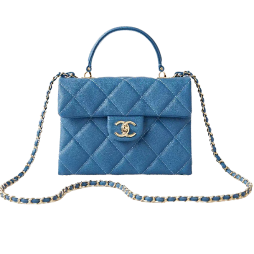 Chanel Women's Medium 21cm Blue Bag - E-SEVEN STORE