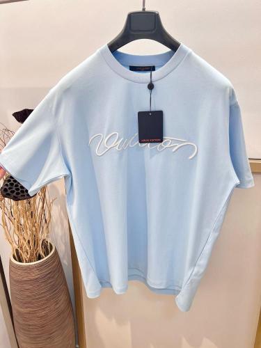 Louis Vuitton Men's Casual T-Shirt, Sky Blue - E-SEVEN STORE