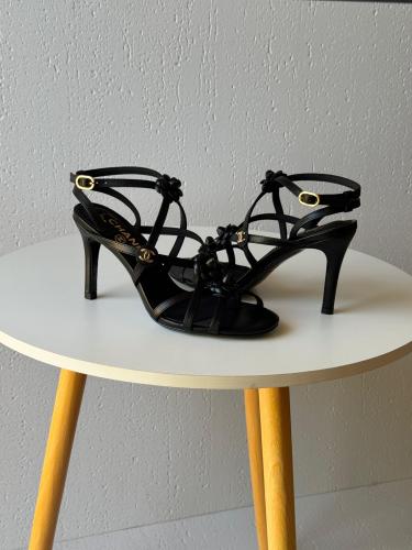 Chanel Women's Black Leather Slingback Pumps - E-SEVEN STORE