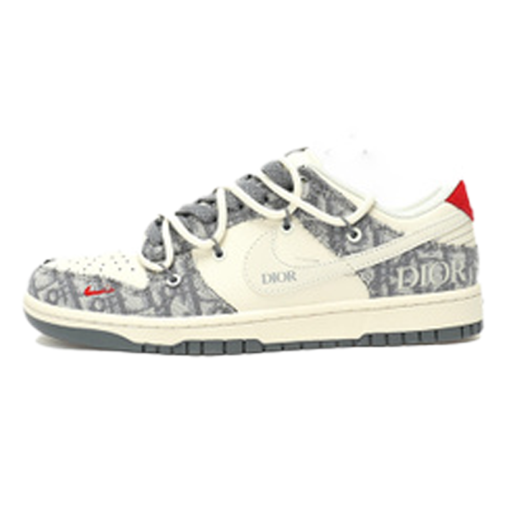 Nike Dunk Low x Dior Oblique Grey and White