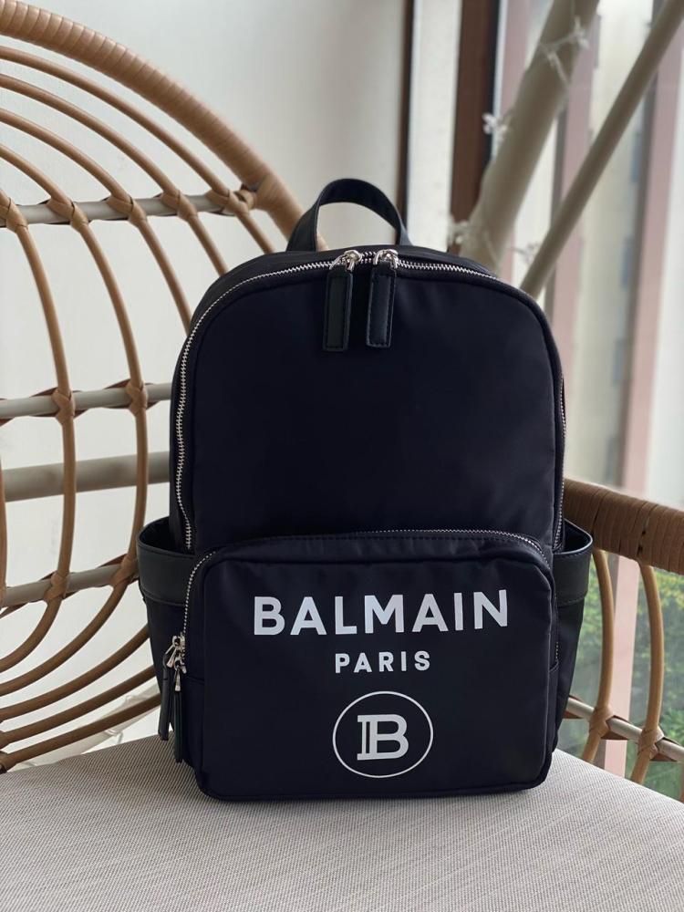 Balmain two-layer zip shoulder bag in black - E-SEVEN STORE