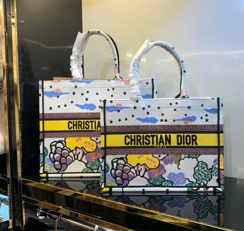 Dior Jolie top handle bag in white and gold - E-SEVEN STORE