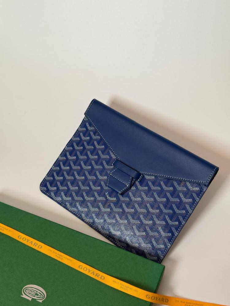Goyard Women's Wide Clutch 26cm, Luxury Navy