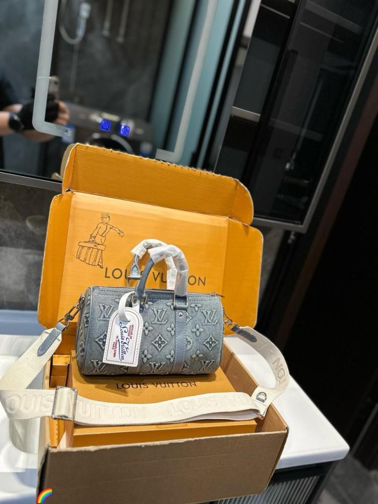 Louis Vuitton Speedy Logo Handle Bag in Denim