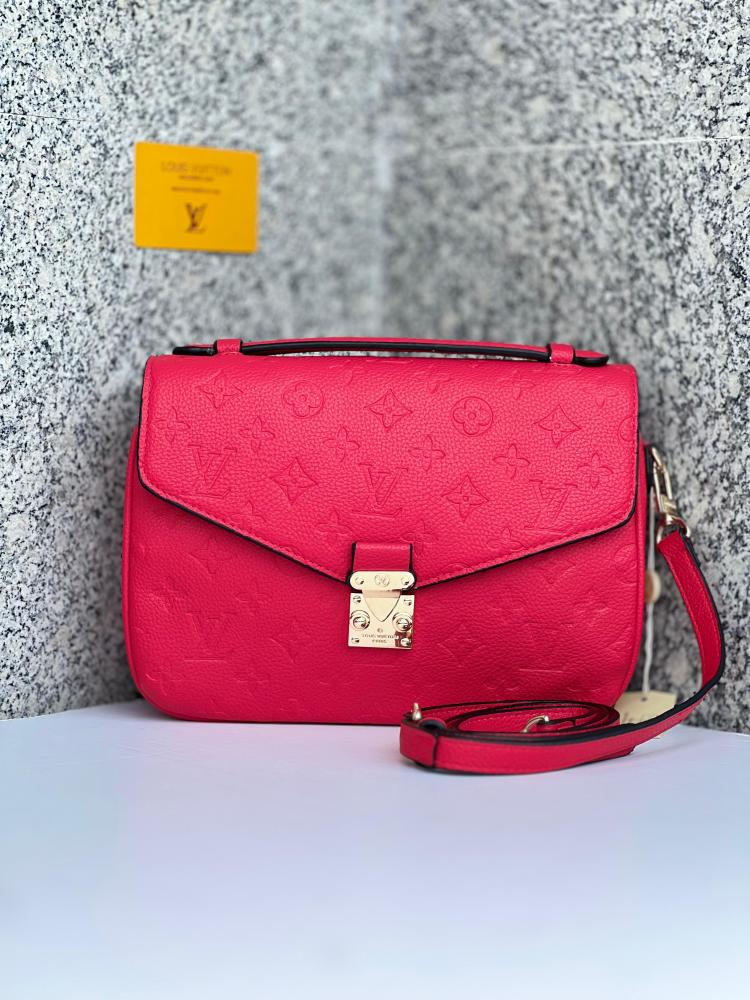 Louis Vuitton Monogram Métis 17cm Leather Shoulder Bag Red E