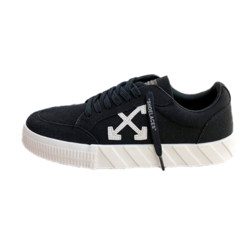 みゅみゅ Off-White Daily Vulc Sneakers in Black with White Sole | ESEVEN STORE