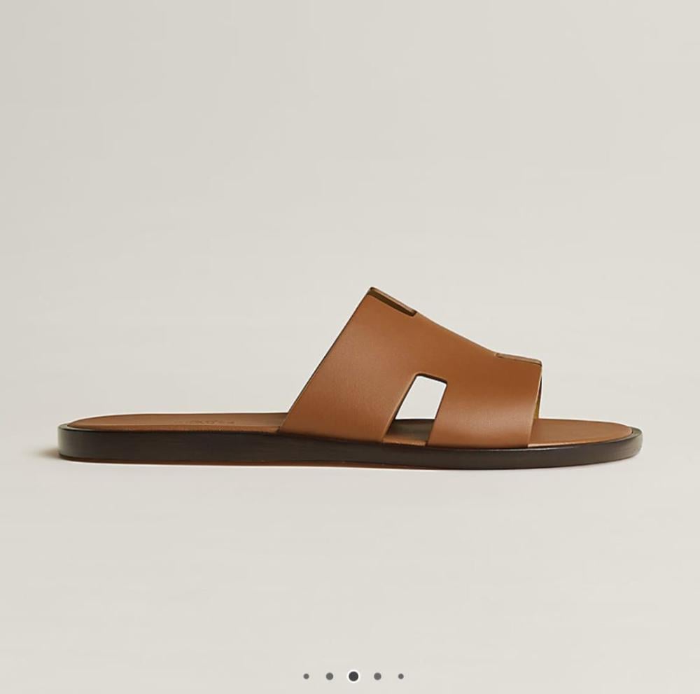 Hermes Men's Izmir Caramel Flip Flop