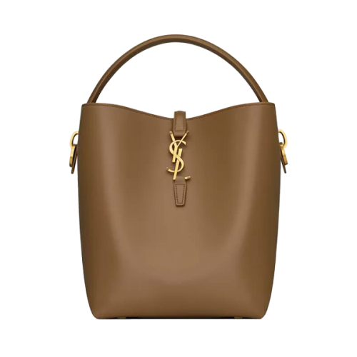 Yves Saint Laurent L37 Brown Leather Bag, Elegant, 15cm - E-SEVEN