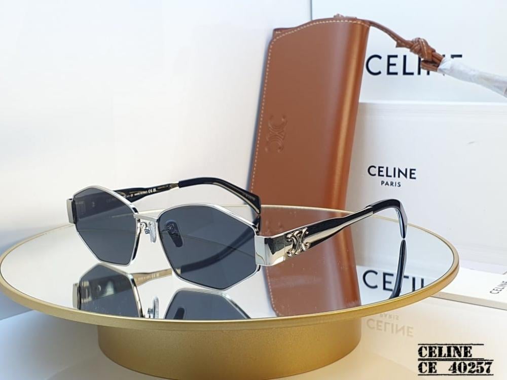 Celine Black Silver Clear Sun Lenses - E-SEVEN STORE
