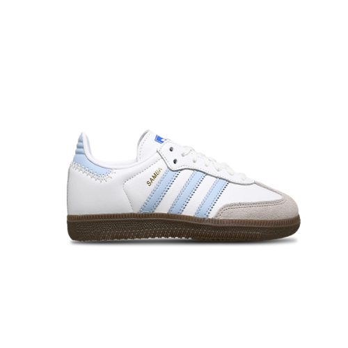 Adidas Samba Baby Shoes White and Blue - E-SEVEN STORE