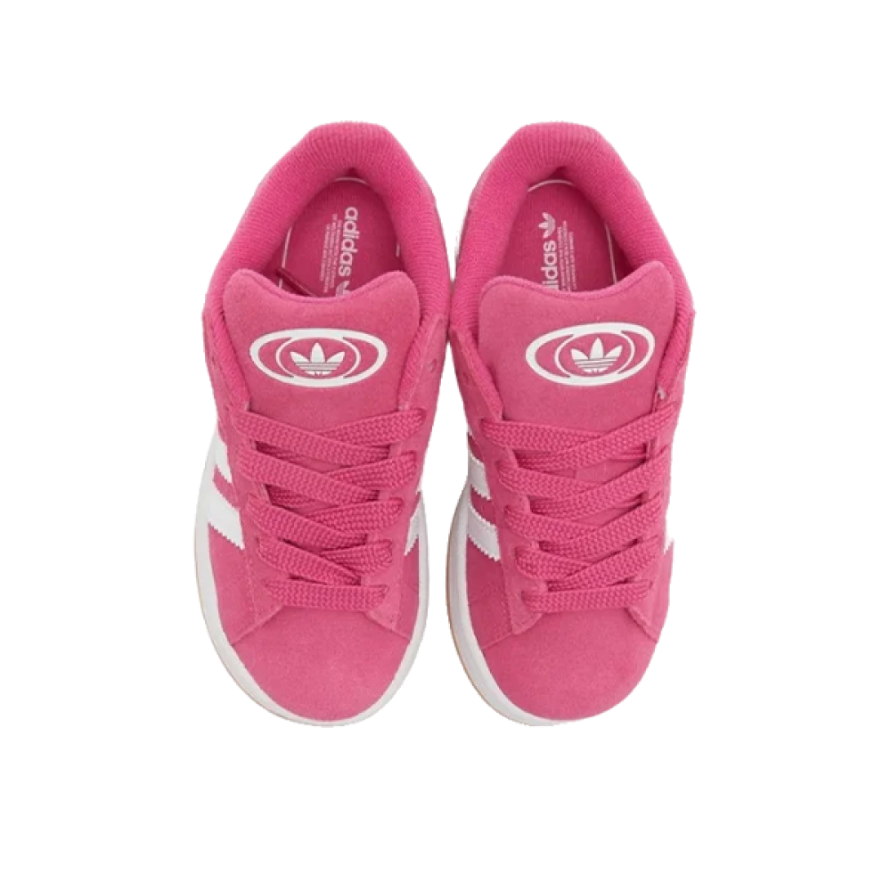 ミュウ Adidas Campus Kids Shoes in Pink with White Stripes - E