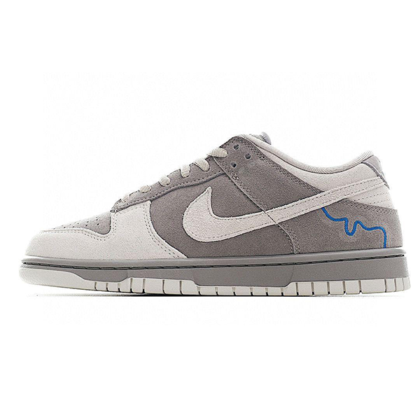 Nike Dunk Low Men's Sneakers, Grey with White