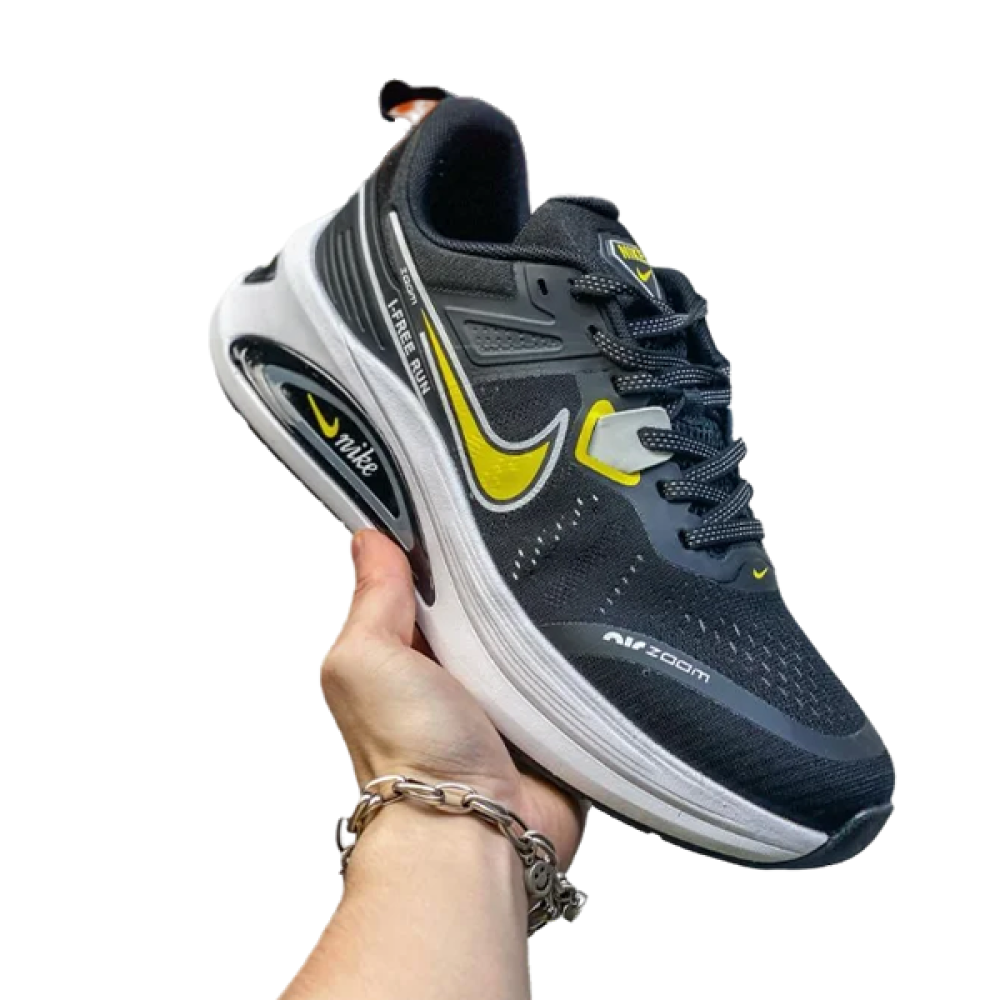 Nike Free Run Men's Sneakers, Black and Yellow
