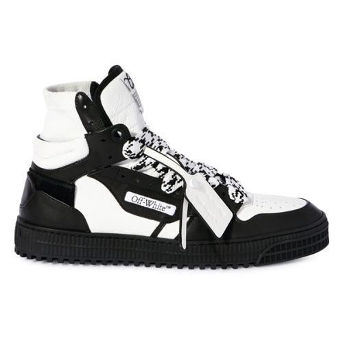 Off-White Court 0.3 High-Neck Sneakers in Black and White - E