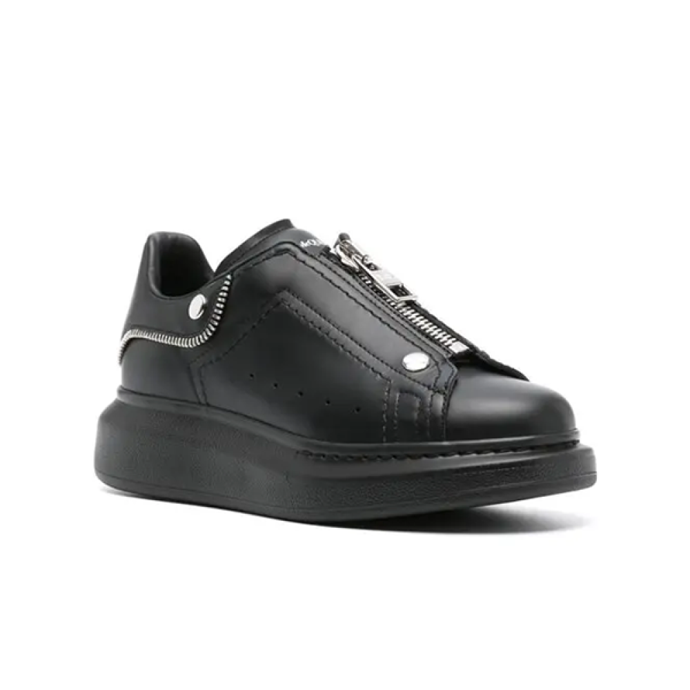 Alexander McQueen zip-up sneakers for everyday wear in black